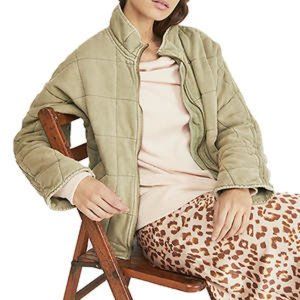 Free People Quilted Dolman Knit Jacket Small